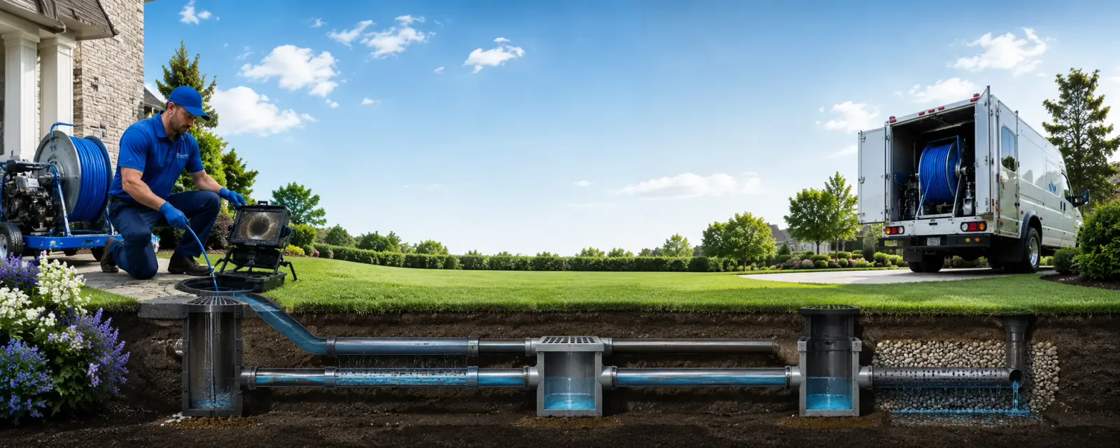 Outdoor drain cleaning information for Benton, IL